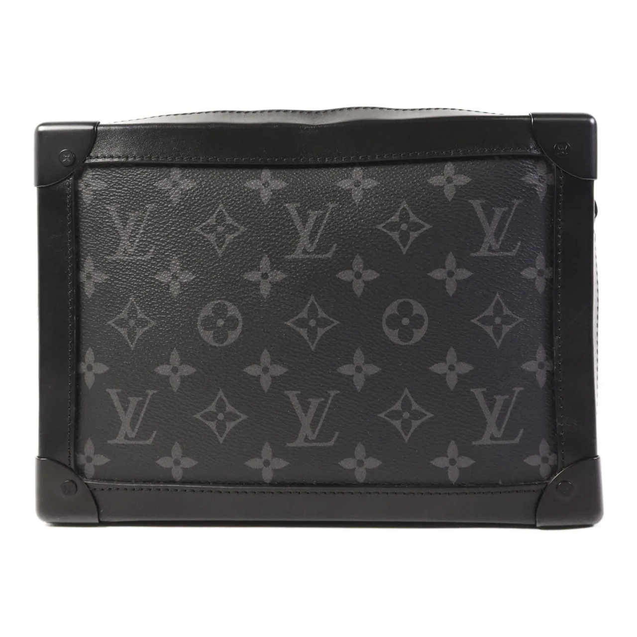 LOUIS VUITTON Soft Trunk M44730 肩背包 塗層帆布 黑色 塗層帆布 中古品A - 縮圖 3