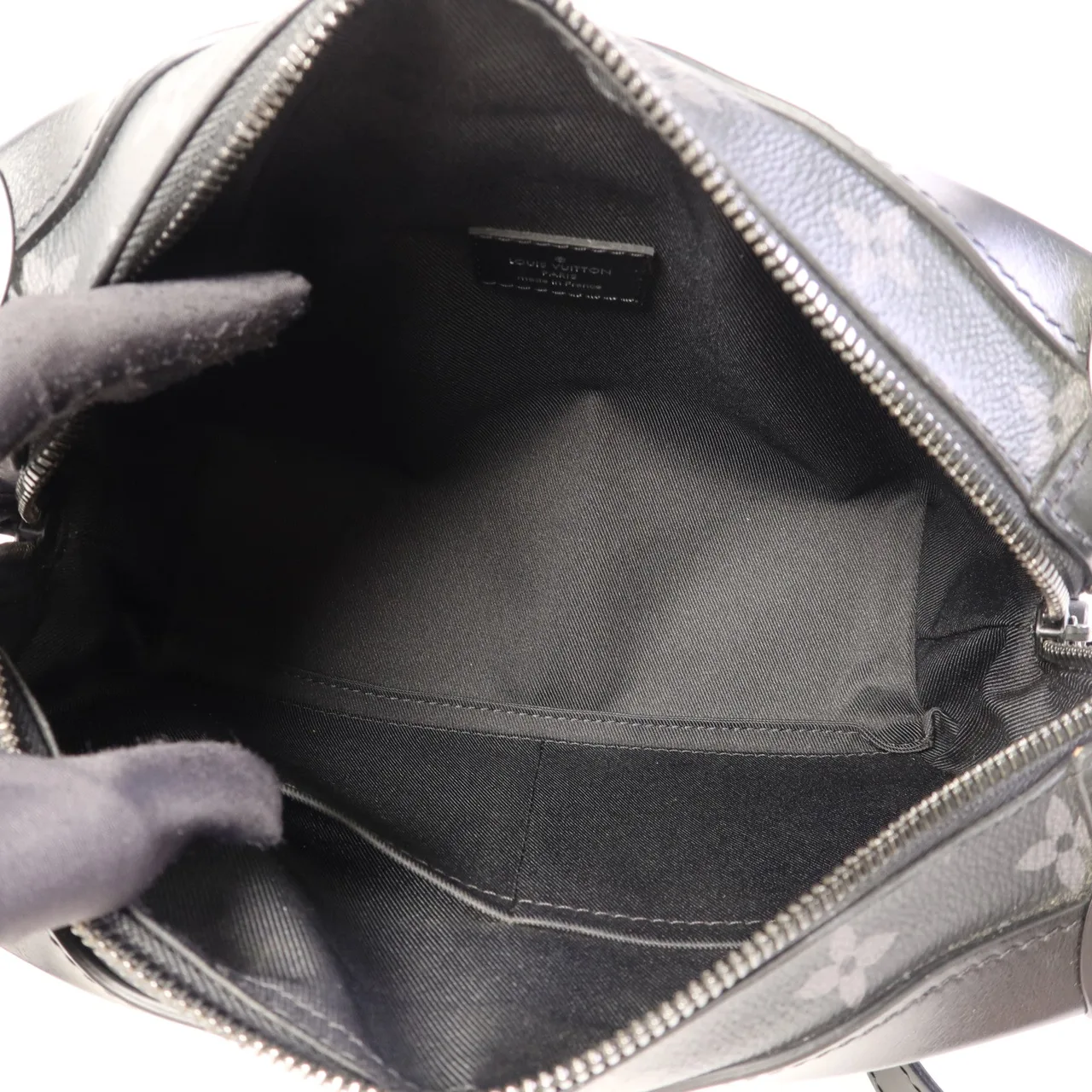 LOUIS VUITTON Soft Trunk M44730 肩背包 塗層帆布 黑色 塗層帆布 中古品A - 縮圖 6