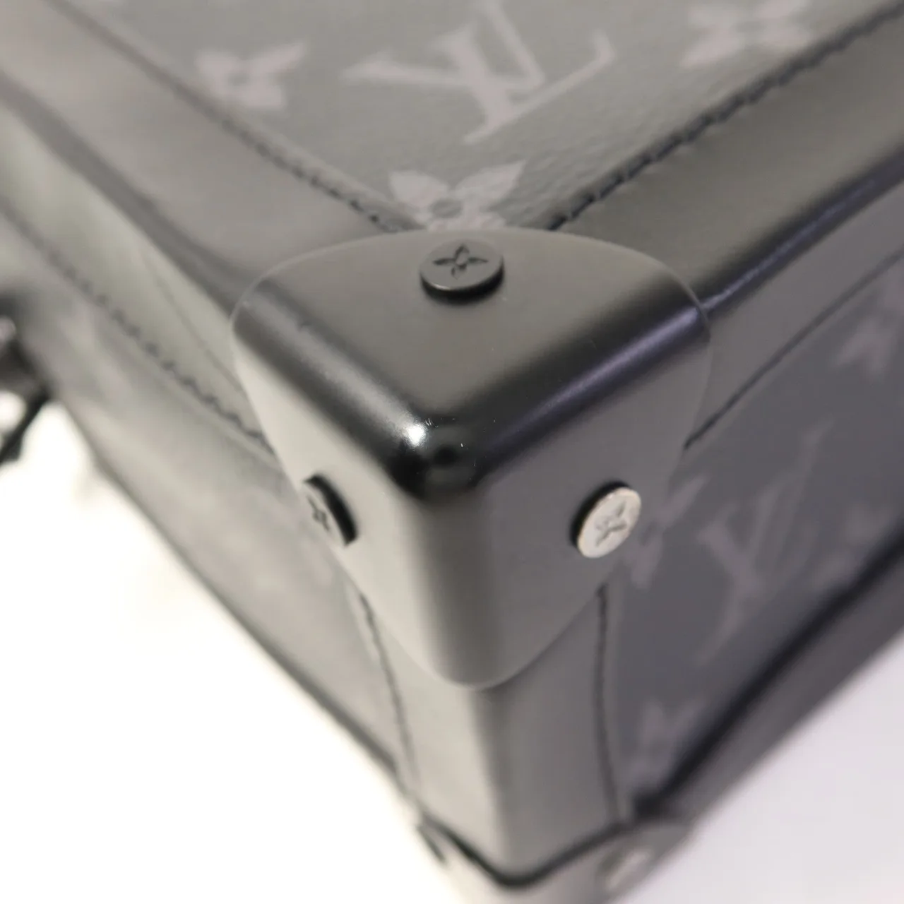 LOUIS VUITTON Soft Trunk M44730 肩背包 塗層帆布 黑色 塗層帆布 中古品A - 縮圖 12