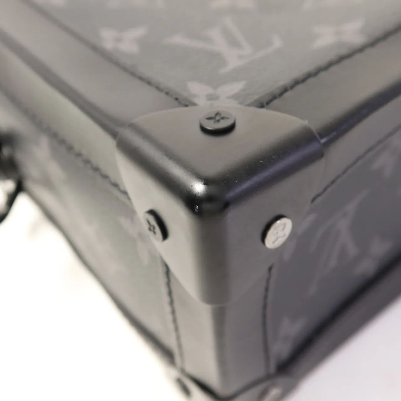 LOUIS VUITTON Soft Trunk M44730 肩背包 塗層帆布 黑色 塗層帆布 中古品A - 縮圖 14