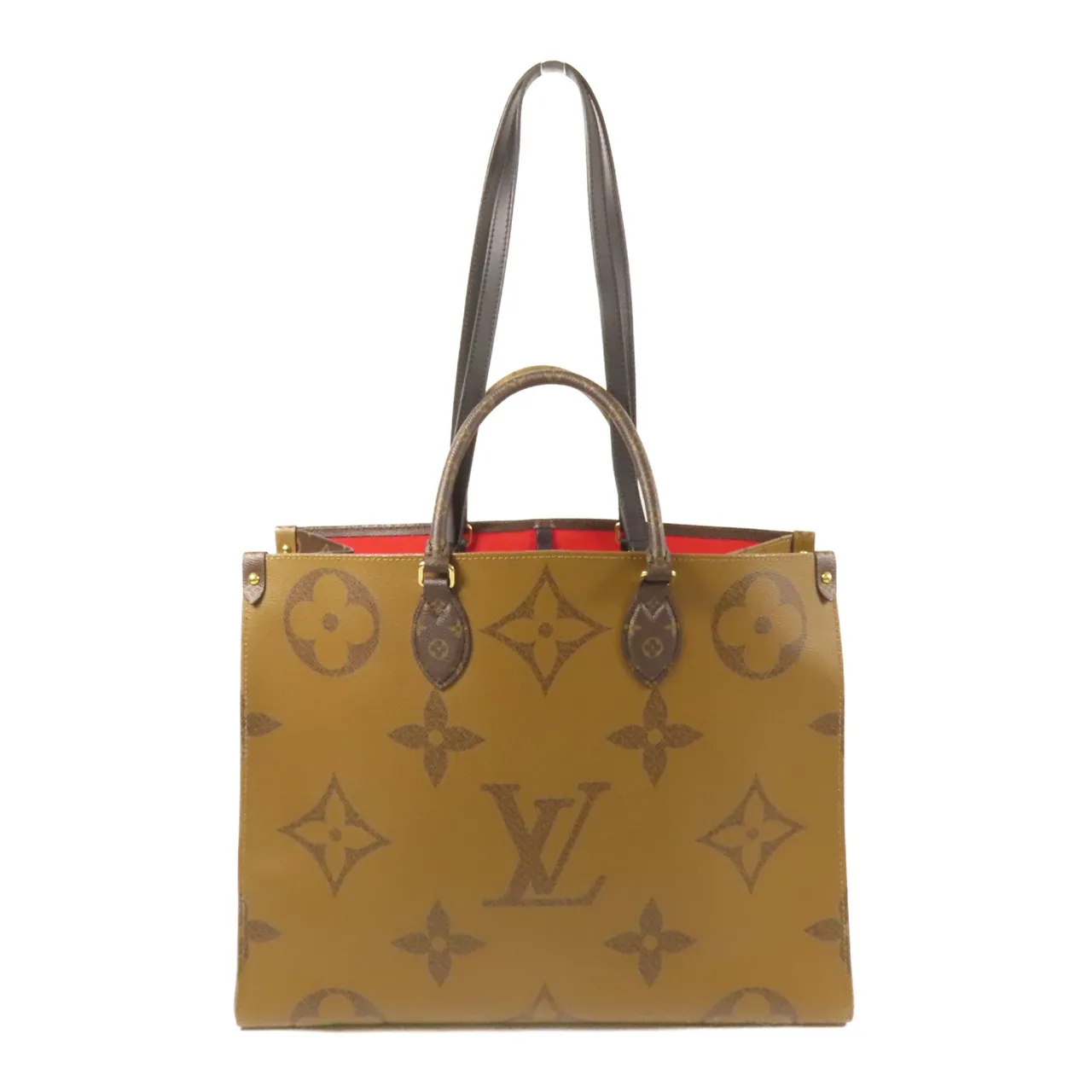 LOUIS VUITTON OnTheGo M45320 兩用包 塗層帆布 棕色 塗層帆布 中古品A - 縮圖 2