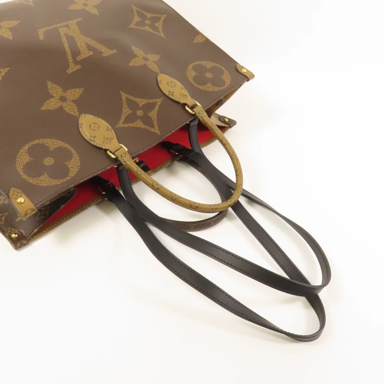 LOUIS VUITTON OnTheGo M45320 兩用包 塗層帆布 棕色 塗層帆布 中古品A - 縮圖 5