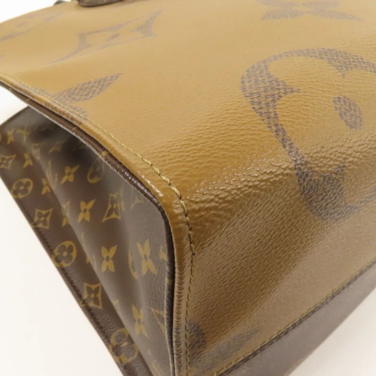 LOUIS VUITTON OnTheGo M45320 兩用包 塗層帆布 棕色 塗層帆布 中古品A - 縮圖 12