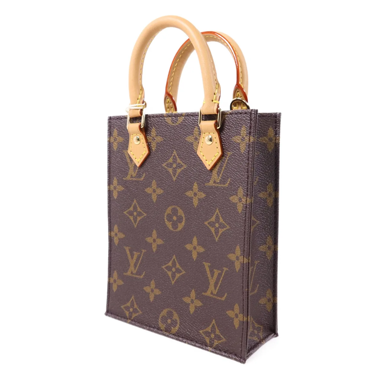 LOUIS VUITTON Petit Sac Plat M69442 兩用包 塗層帆布 棕色 塗層帆布 中古品A - 縮圖 3