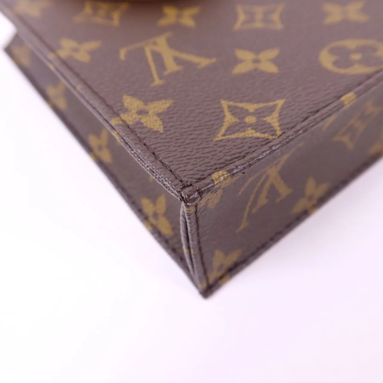 LOUIS VUITTON Petit Sac Plat M69442 兩用包 塗層帆布 棕色 塗層帆布 中古品A - 縮圖 13