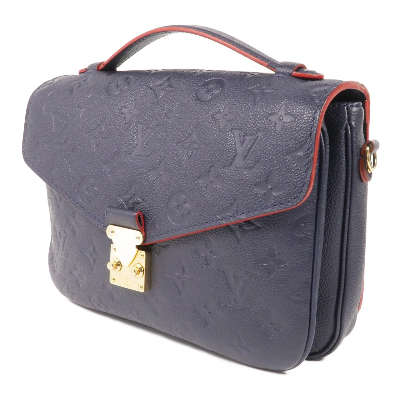 LOUIS VUITTON Pochette Metis M44071 兩用包 牛皮 海軍藍 牛皮 中古品A - 縮圖 3