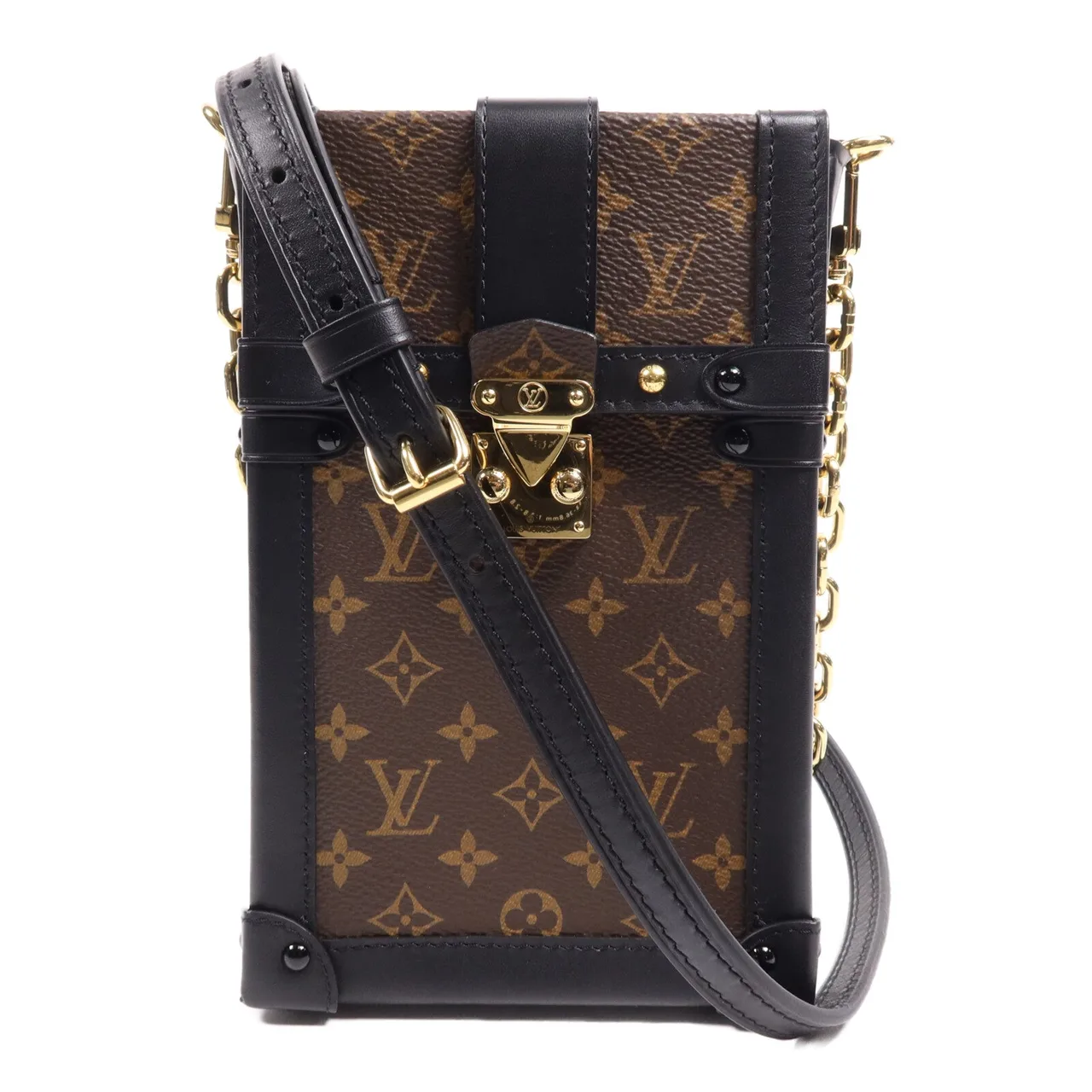 LOUIS VUITTON Trunk M63913 肩背包 塗層帆布 棕色 / Brown