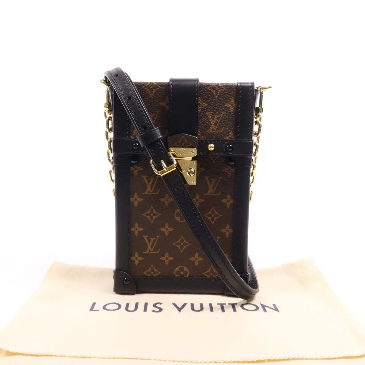 LOUIS VUITTON Trunk M63913 肩背包 塗層帆布 棕色 / Brown 塗層帆布 中古品A - 縮圖 8