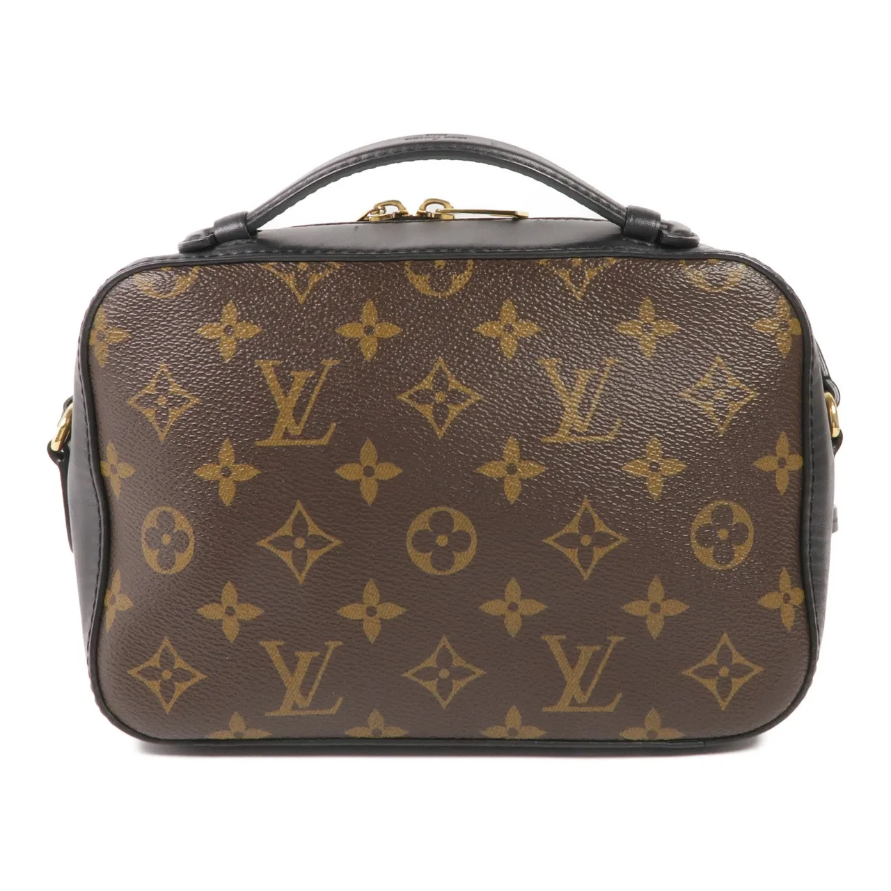 LOUIS VUITTON Saintonge M43555 兩用包 塗層帆布 棕色 / 黑色 塗層帆布 中古品A - 縮圖 2