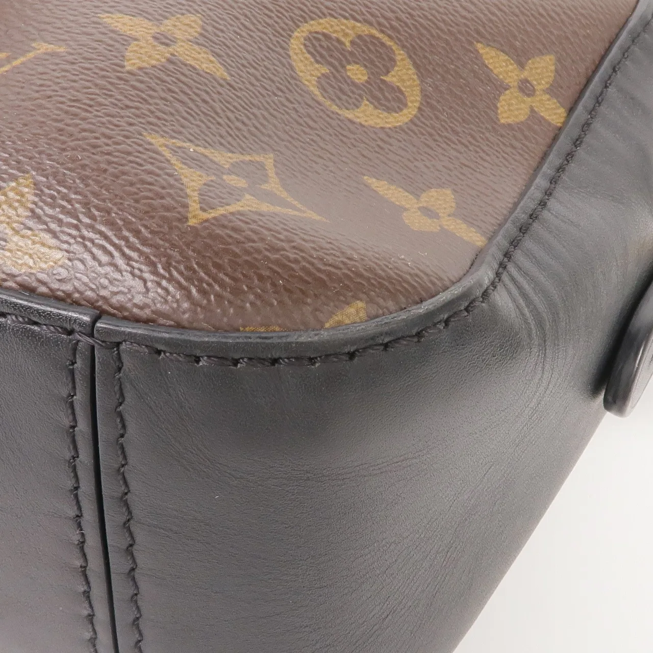 LOUIS VUITTON Saintonge M43555 兩用包 塗層帆布 棕色 / 黑色 塗層帆布 中古品A - 縮圖 6
