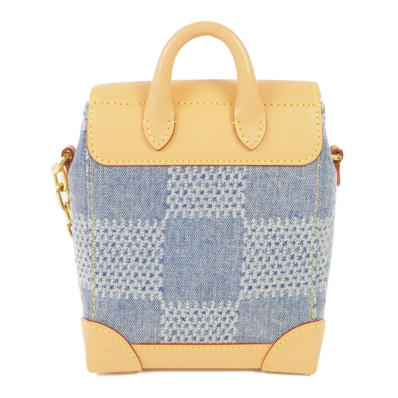 LOUIS VUITTON Steamer N40751 兩用包 牛皮 藍色 / 棕色 牛皮 新品同様 - 縮圖 2