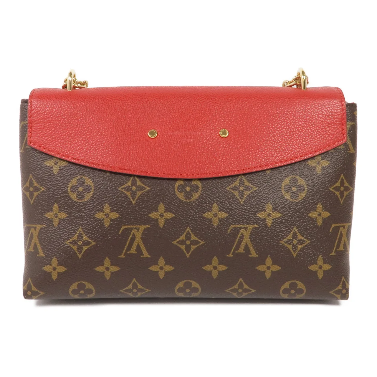LOUIS VUITTON Saint Placide M43713 Shoulder Bag Coated Canvas 棕色 / 紅色 Coated Canvas Rank A - Thumbnail 2