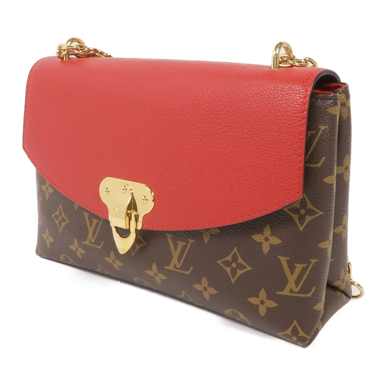 LOUIS VUITTON Saint Placide M43713 Shoulder Bag Coated Canvas 棕色 / 紅色 Coated Canvas Rank A - Thumbnail 3