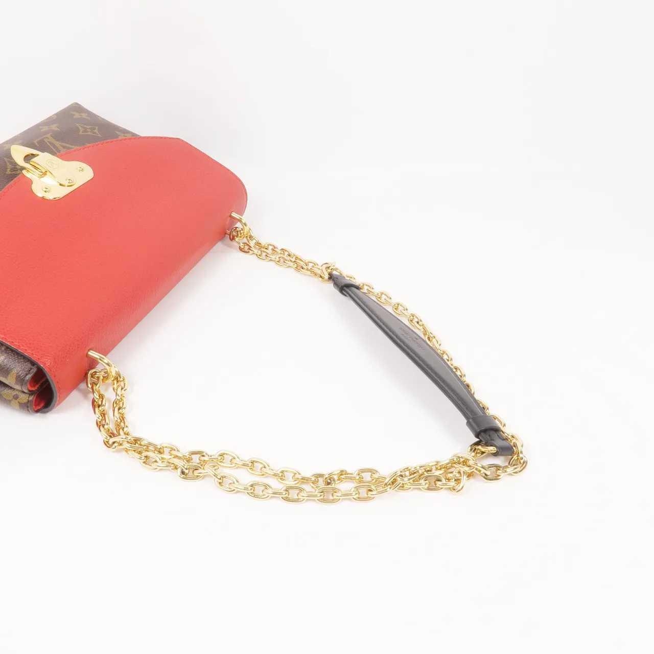 LOUIS VUITTON Saint Placide M43713 Shoulder Bag Coated Canvas 棕色 / 紅色 Coated Canvas Rank A - Thumbnail 5