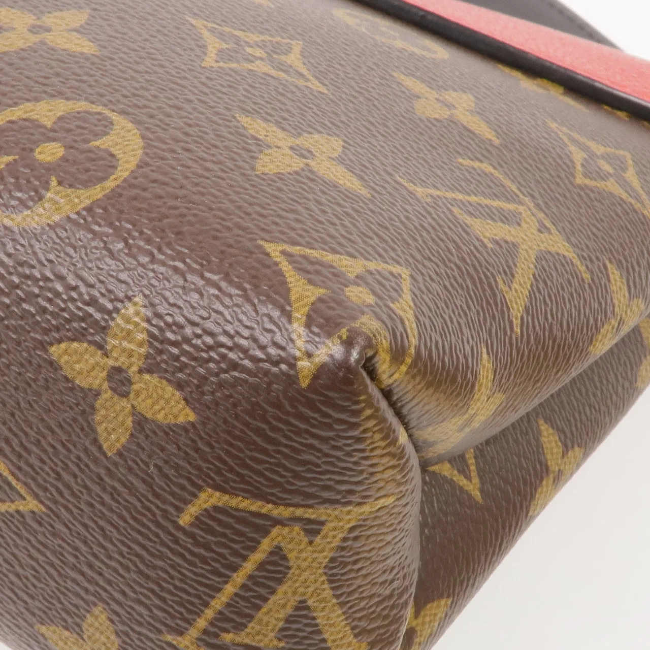 LOUIS VUITTON Saint Placide M43713 Shoulder Bag Coated Canvas 棕色 / 紅色 Coated Canvas Rank A - Thumbnail 8