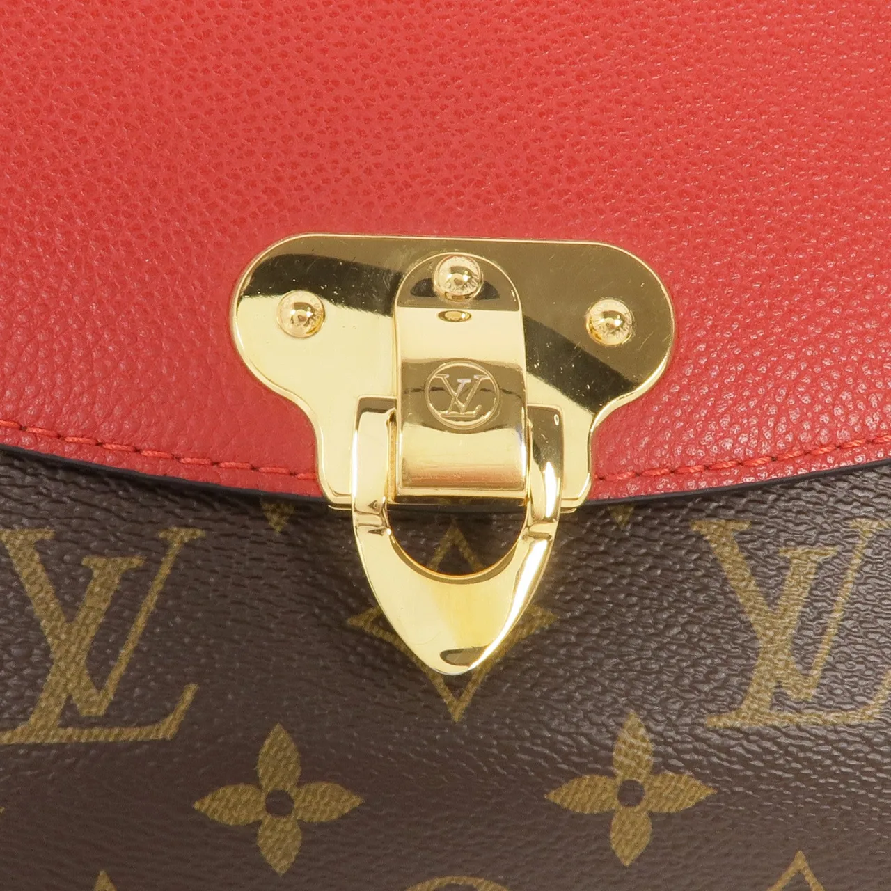 LOUIS VUITTON Saint Placide M43713 Shoulder Bag Coated Canvas 棕色 / 紅色 Coated Canvas Rank A - Thumbnail 10