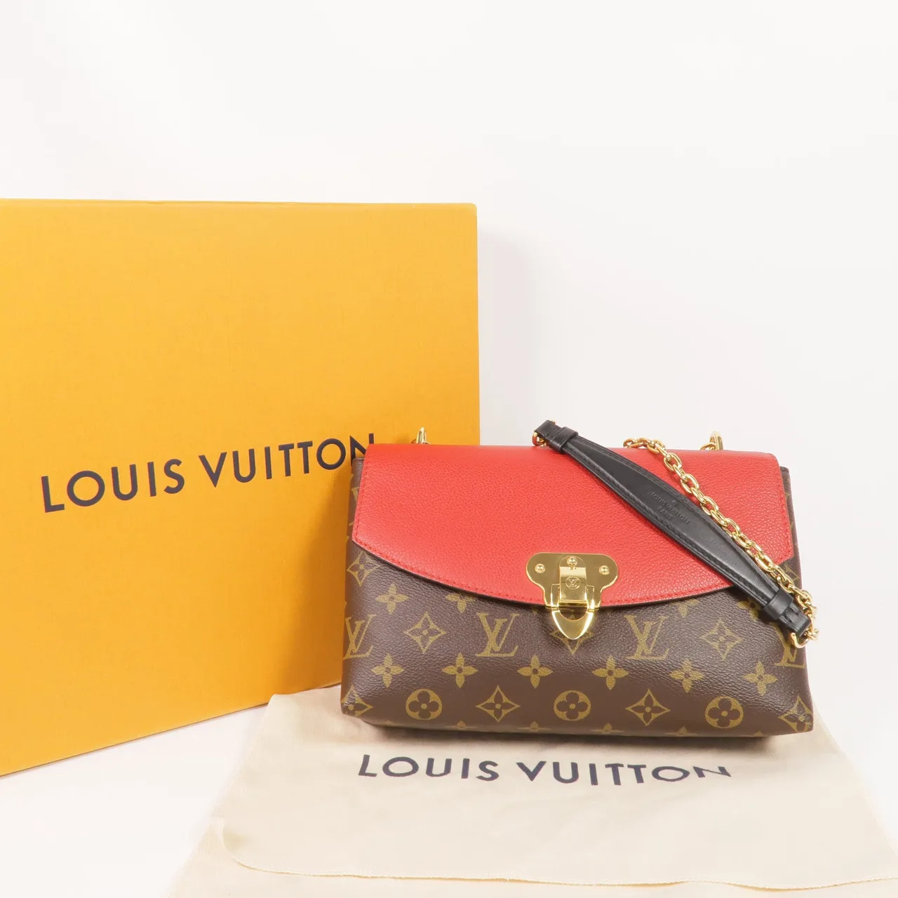 LOUIS VUITTON Saint Placide M43713 Shoulder Bag Coated Canvas 棕色 / 紅色 Coated Canvas Rank A - Thumbnail 16