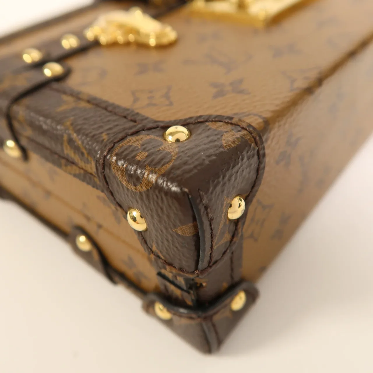 LOUIS VUITTON Petite Malle M45960 Shoulder Bag Coated Canvas 棕色 / Brown Coated Canvas Rank A - Thumbnail 11