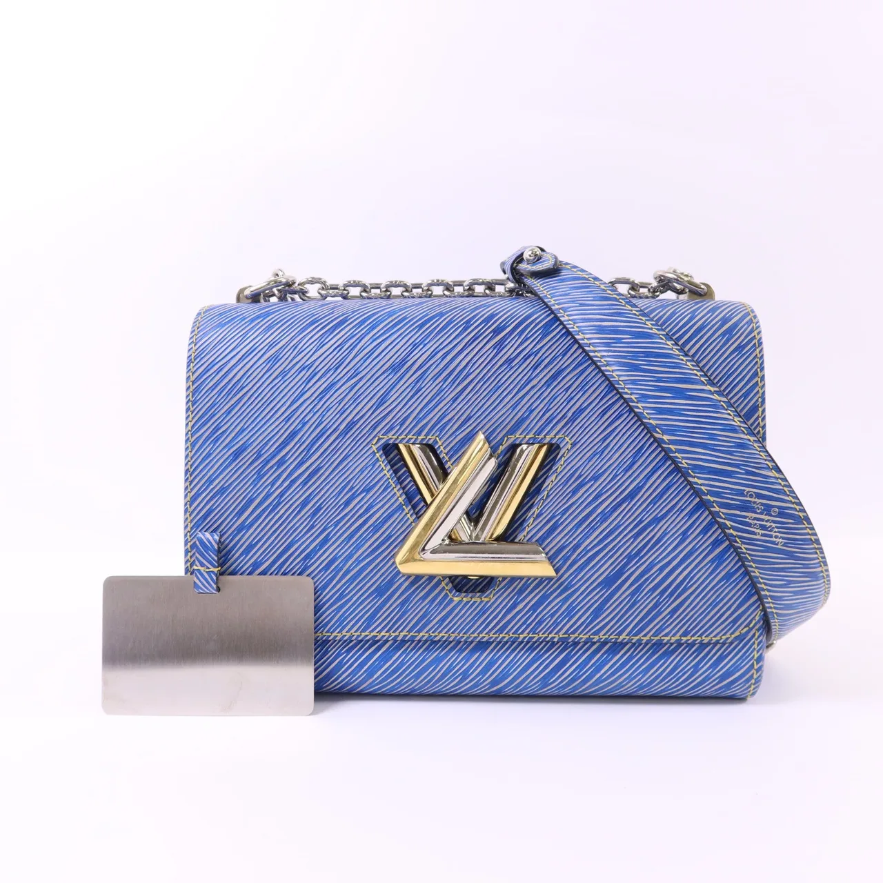 LOUIS VUITTON Twist M50271 Shoulder Bag Calfskin 藍色 Calfskin Rank B - Thumbnail 19