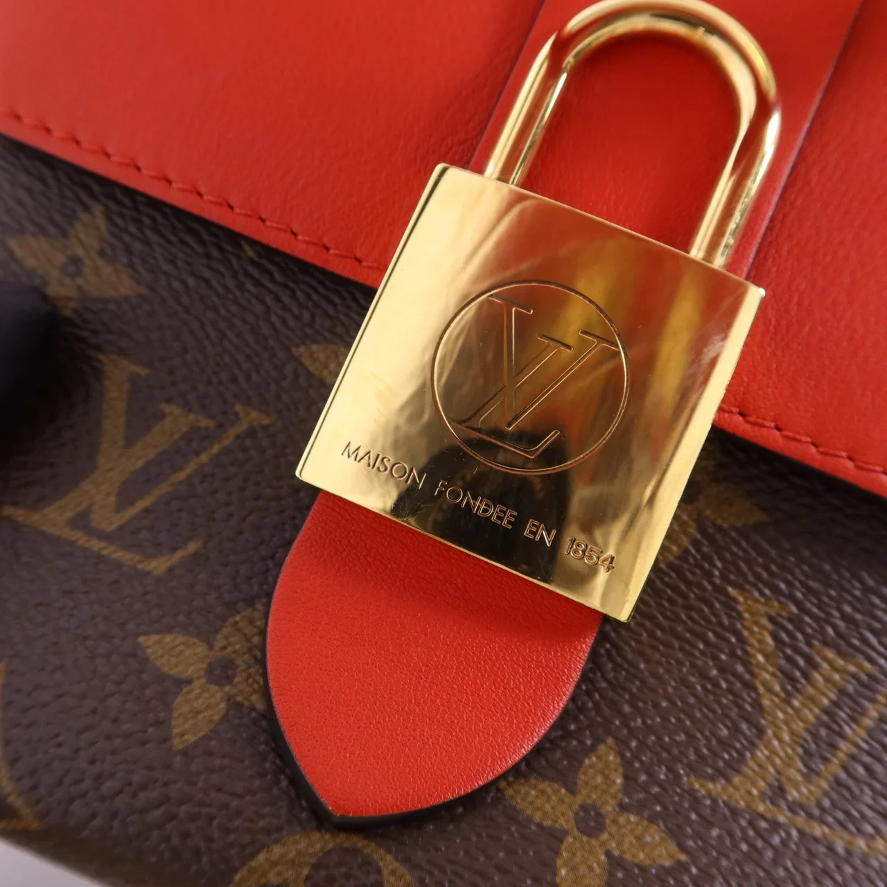 LOUIS VUITTON Locky M44322 2-Way Bag Coated Canvas 棕色 / 紅色 / Red Coated Canvas Rank A - Thumbnail 12