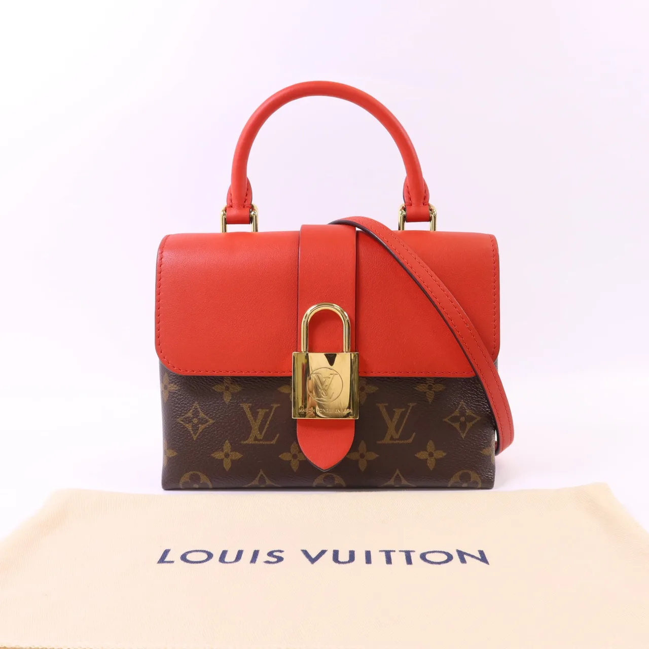 LOUIS VUITTON Locky M44322 2-Way Bag Coated Canvas 棕色 / 紅色 / Red Coated Canvas Rank A - Thumbnail 19