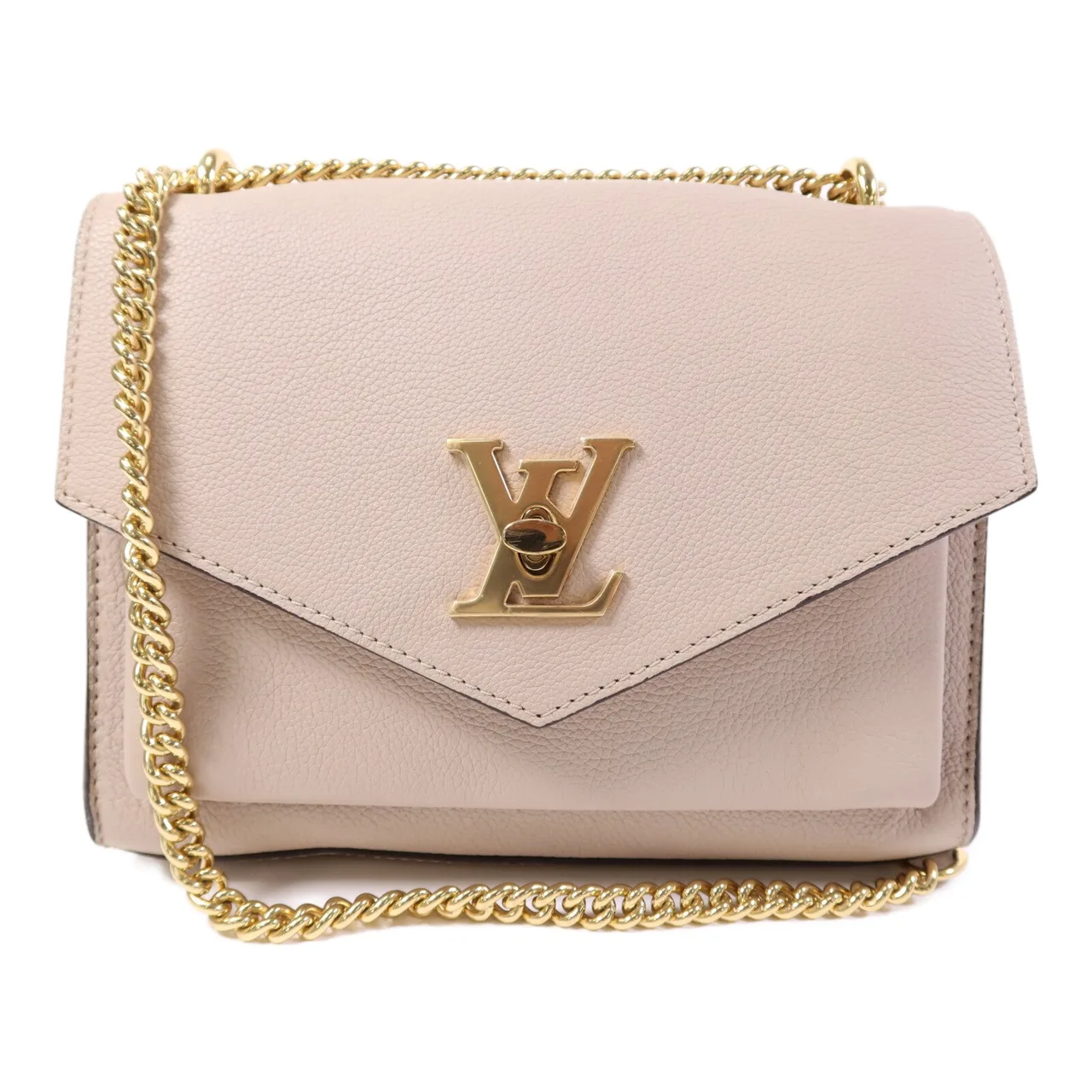 LOUIS VUITTON Lock Me M56137 Shoulder Bag Calfskin 米色 / Beige
