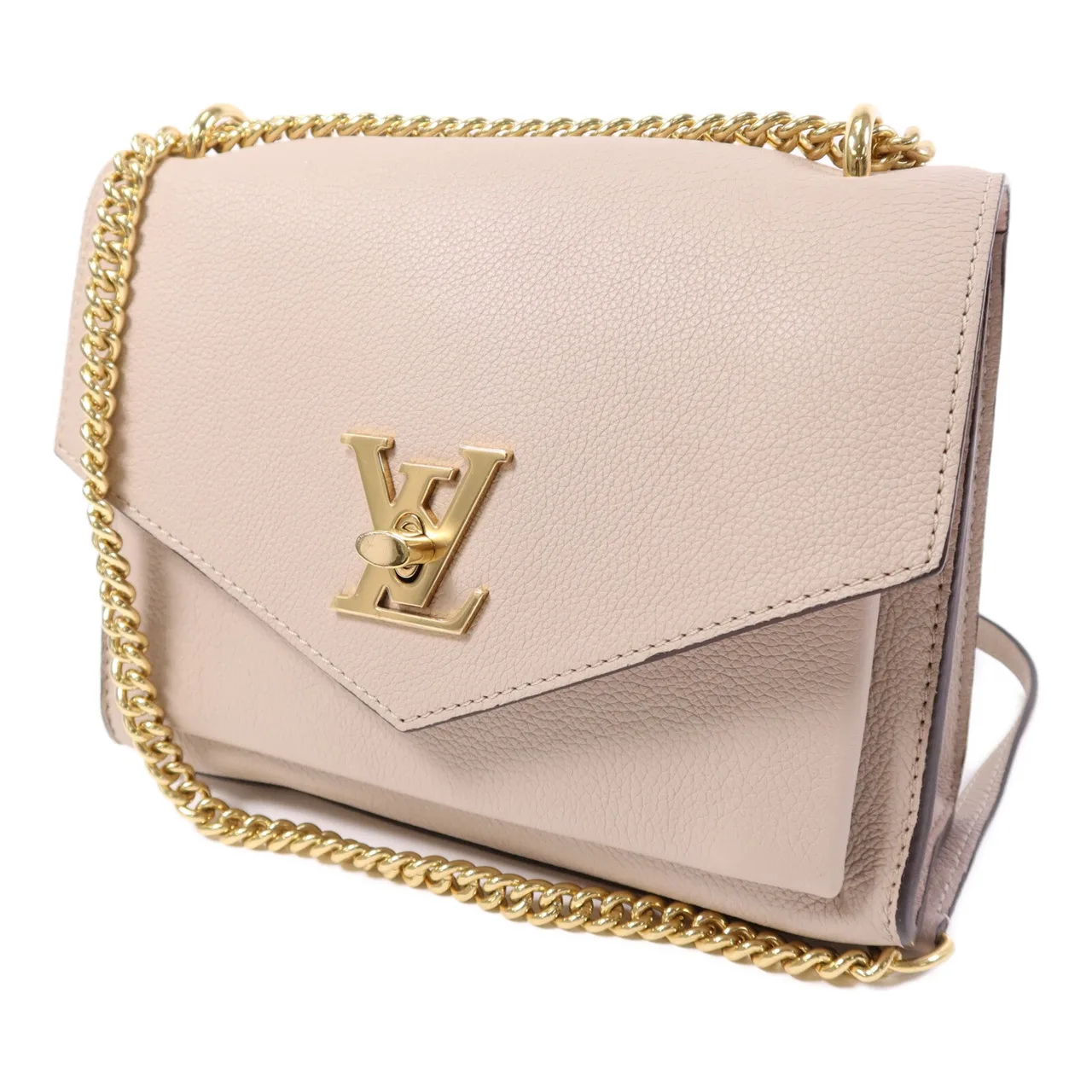 LOUIS VUITTON Lock Me M56137 Shoulder Bag Calfskin 米色 / Beige Calfskin Rank B - Thumbnail 3