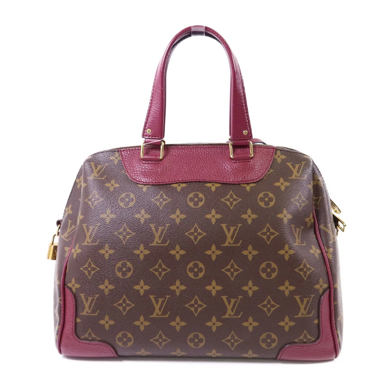LOUIS VUITTON Retiro M40545 2-Way Bag Coated Canvas 棕色 / 紅色 Coated Canvas Rank B - Thumbnail 2