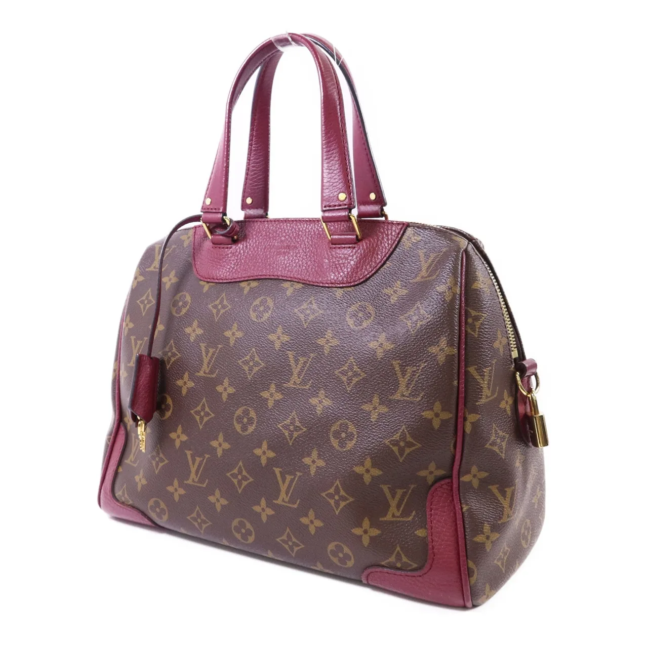 LOUIS VUITTON Retiro M40545 2-Way Bag Coated Canvas 棕色 / 紅色 Coated Canvas Rank B - Thumbnail 3