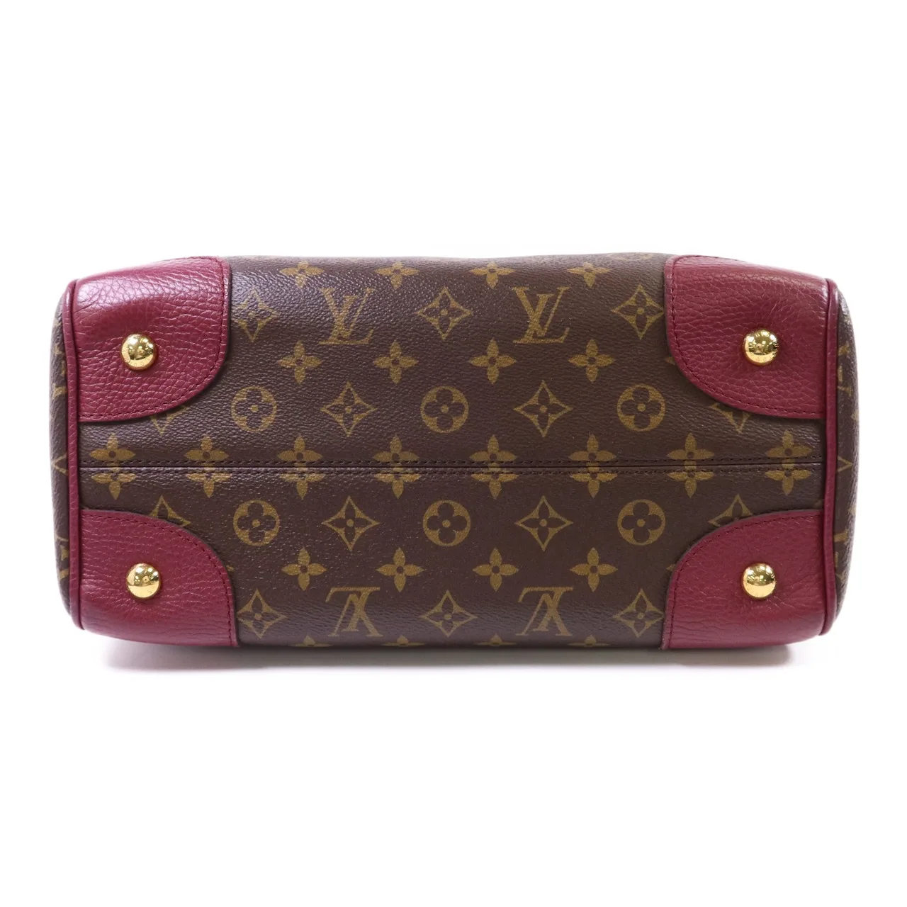 LOUIS VUITTON Retiro M40545 2-Way Bag Coated Canvas 棕色 / 紅色 Coated Canvas Rank B - Thumbnail 4