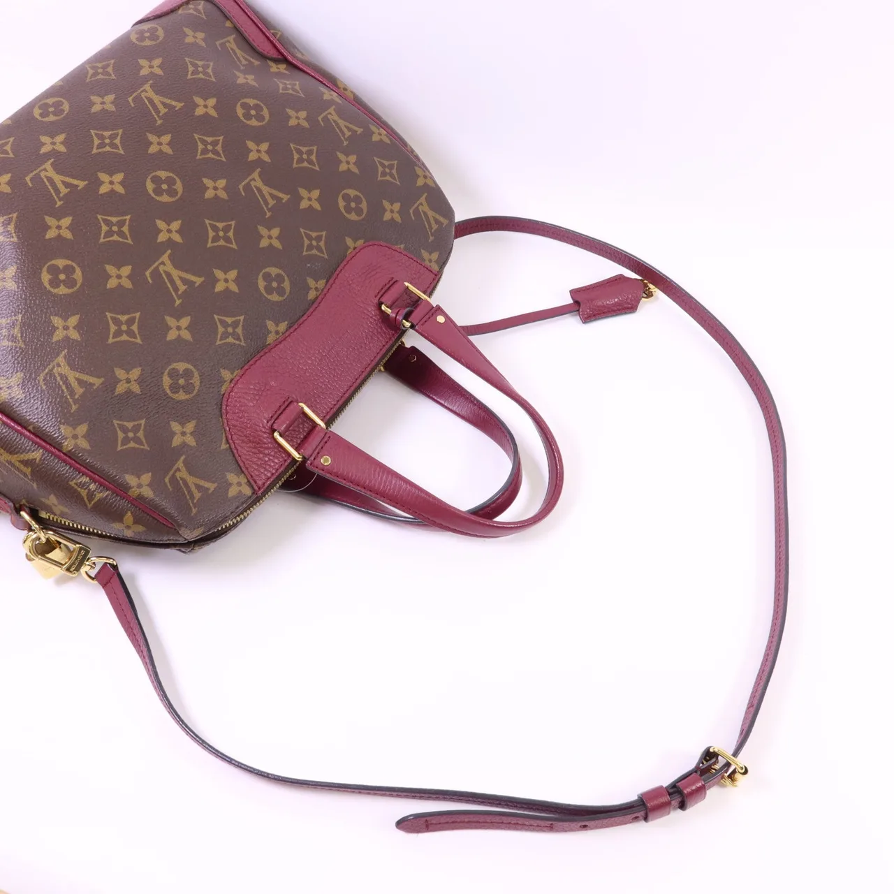 LOUIS VUITTON Retiro M40545 2-Way Bag Coated Canvas 棕色 / 紅色 Coated Canvas Rank B - Thumbnail 5