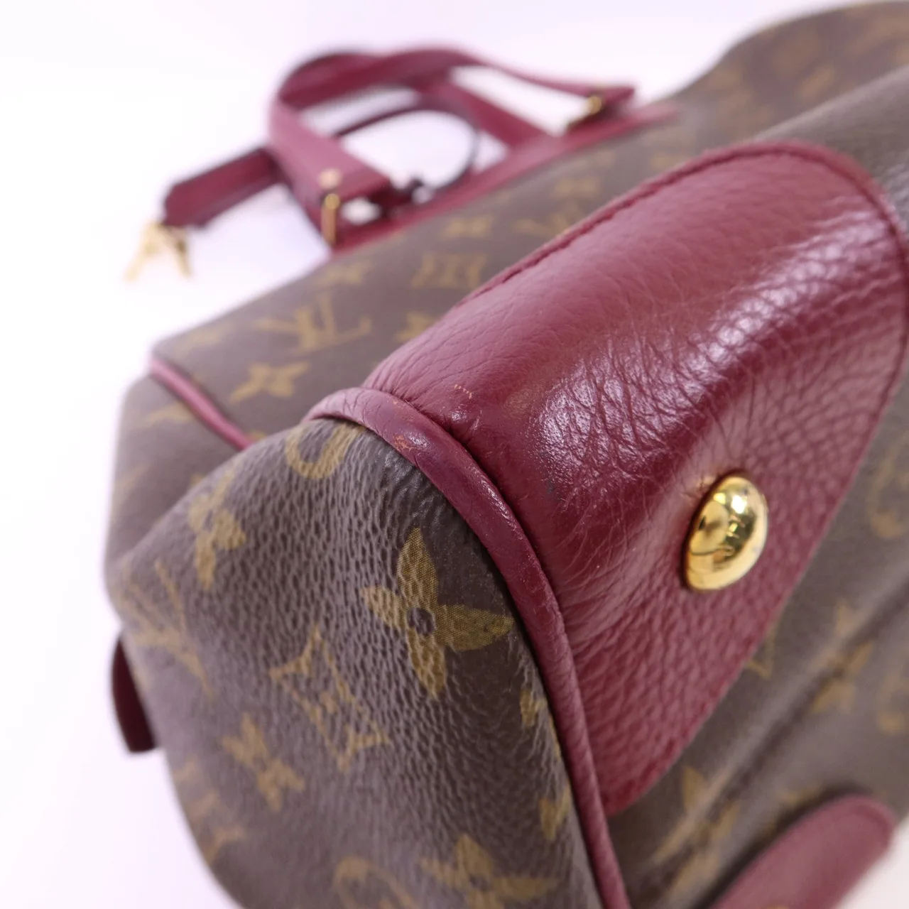 LOUIS VUITTON Retiro M40545 2-Way Bag Coated Canvas 棕色 / 紅色 Coated Canvas Rank B - Thumbnail 15