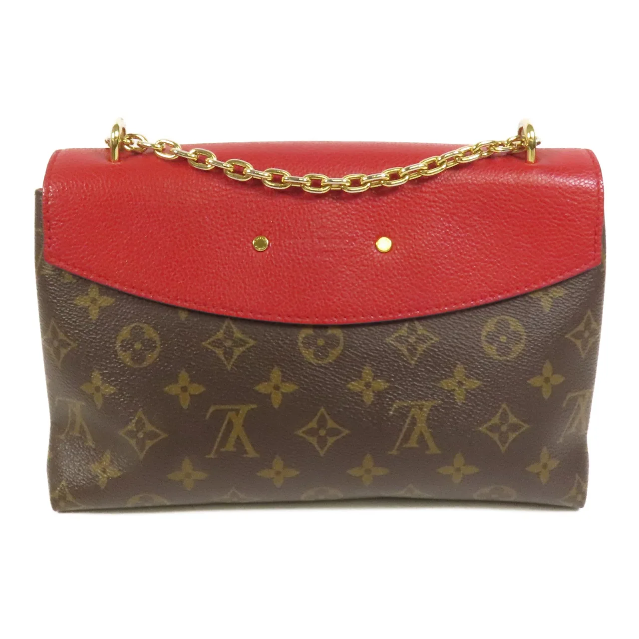 LOUIS VUITTON Saint Placide M43715 Shoulder Bag Coated Canvas 棕色 / Red/Brown Coated Canvas Rank A - Thumbnail 2