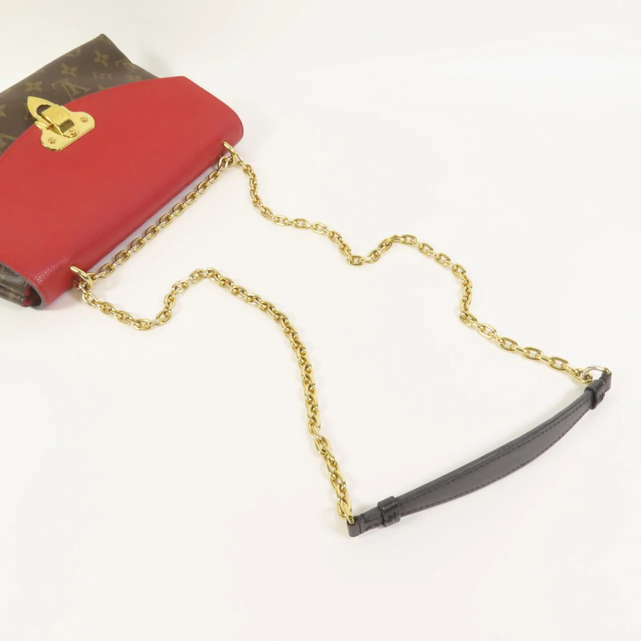 LOUIS VUITTON Saint Placide M43715 Shoulder Bag Coated Canvas 棕色 / Red/Brown Coated Canvas Rank A - Thumbnail 6