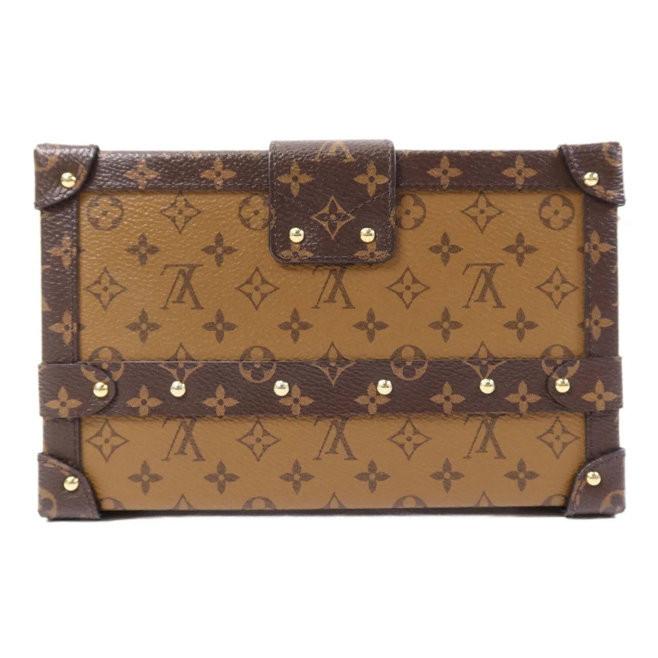 LOUIS VUITTON Petite Malle M45960 肩背包 塗層帆布 棕色 塗層帆布 中古品A - 縮圖 2