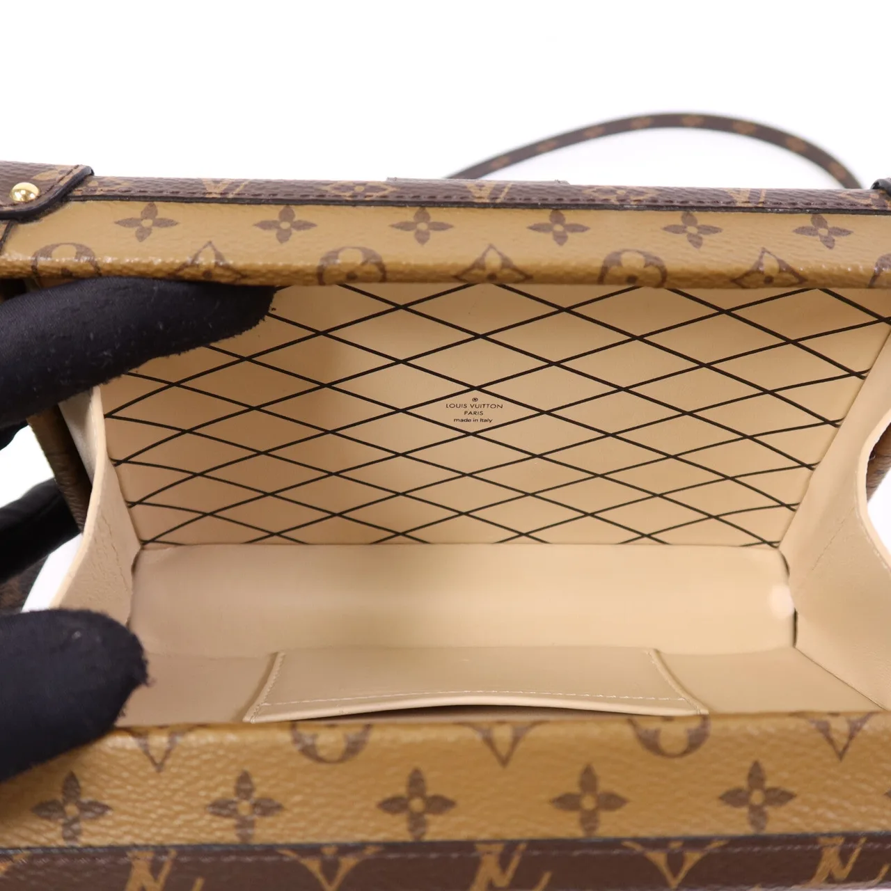 LOUIS VUITTON Petite Malle M45960 肩背包 塗層帆布 棕色 塗層帆布 中古品A - 縮圖 14