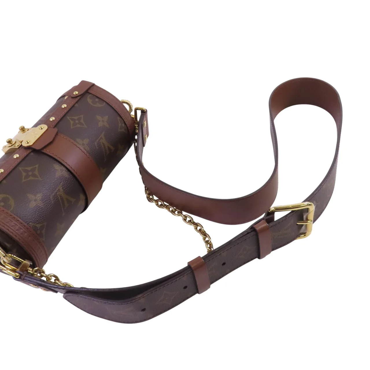 LOUIS VUITTON Papillon M57835 兩用包 塗層帆布 棕色 / Brown 塗層帆布 中古品A - 縮圖 7
