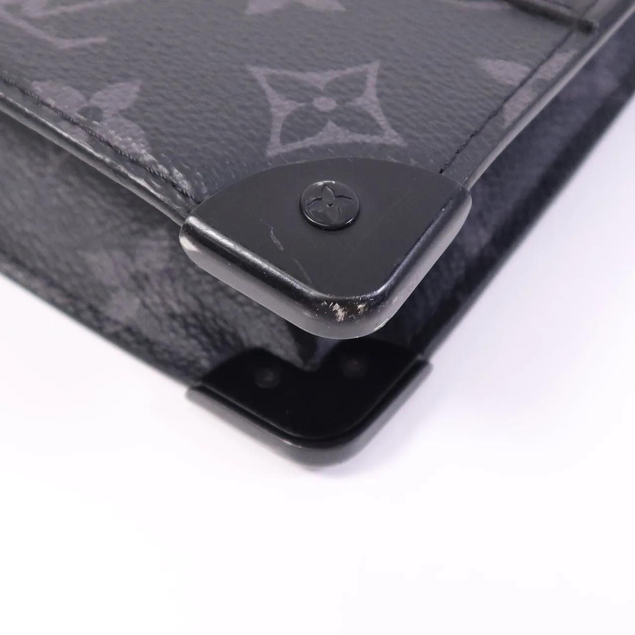 LOUIS VUITTON Trunk M45937 手拿包 塗層帆布 黑色 塗層帆布 中古品B - 縮圖 5