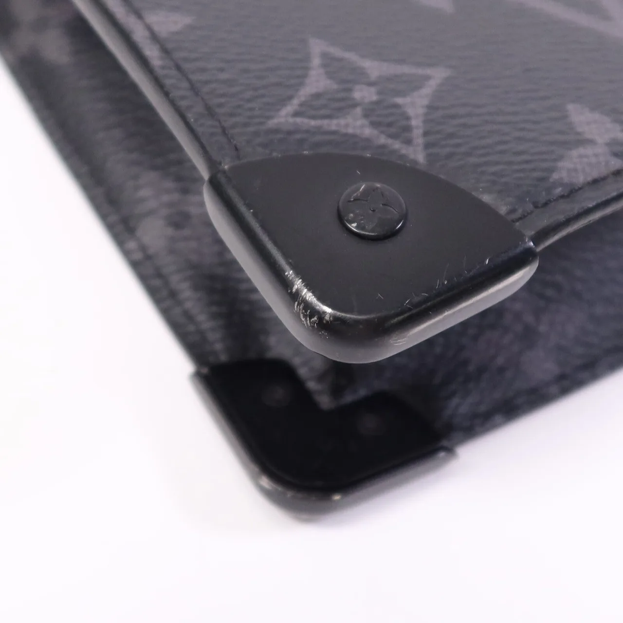 LOUIS VUITTON Trunk M45937 手拿包 塗層帆布 黑色 塗層帆布 中古品B - 縮圖 8