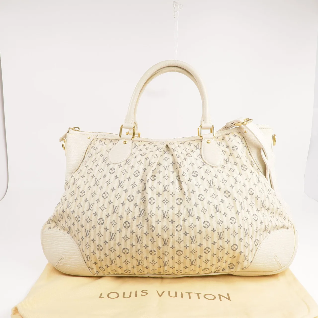 LOUIS VUITTON M95492 兩用包 皮革 白色 / White 皮革 中古品B - 縮圖 9