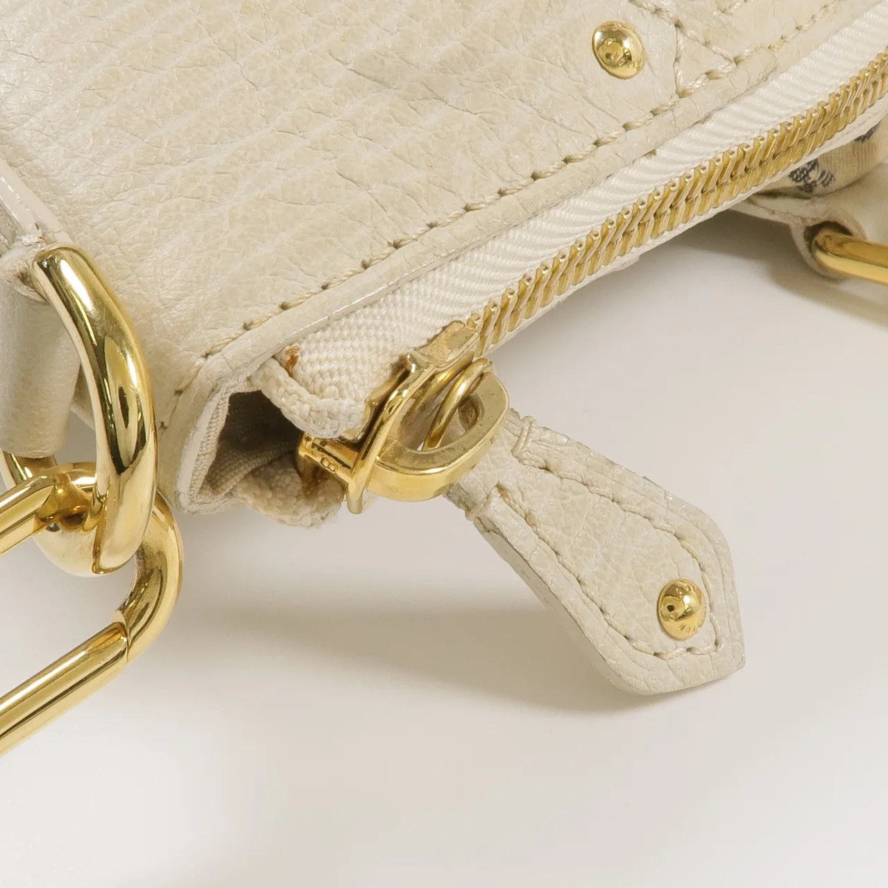 LOUIS VUITTON M95492 兩用包 皮革 白色 / White 皮革 中古品B - 縮圖 10