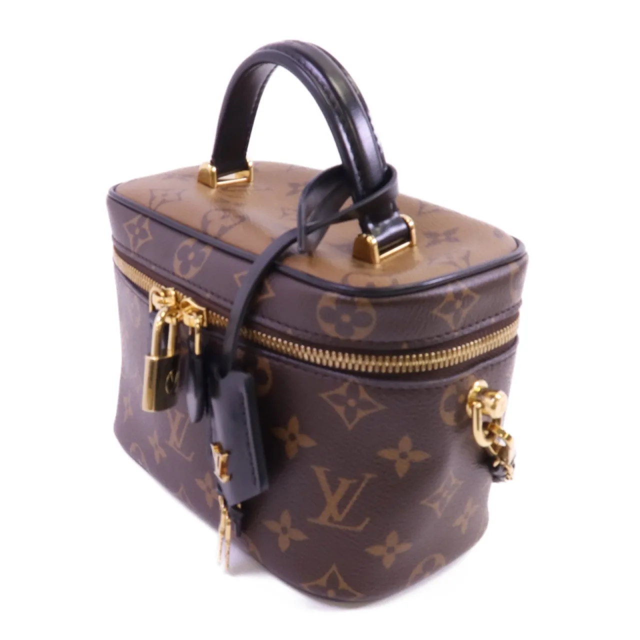 LOUIS VUITTON Vanity M45165 2-Way Bag Coated Canvas 棕色 Coated Canvas Rank B - Thumbnail 3