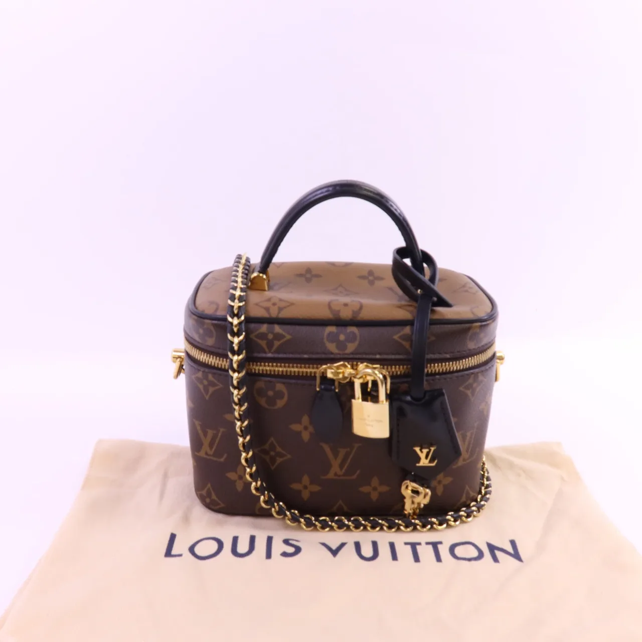 LOUIS VUITTON Vanity M45165 2-Way Bag Coated Canvas 棕色 Coated Canvas Rank B - Thumbnail 14
