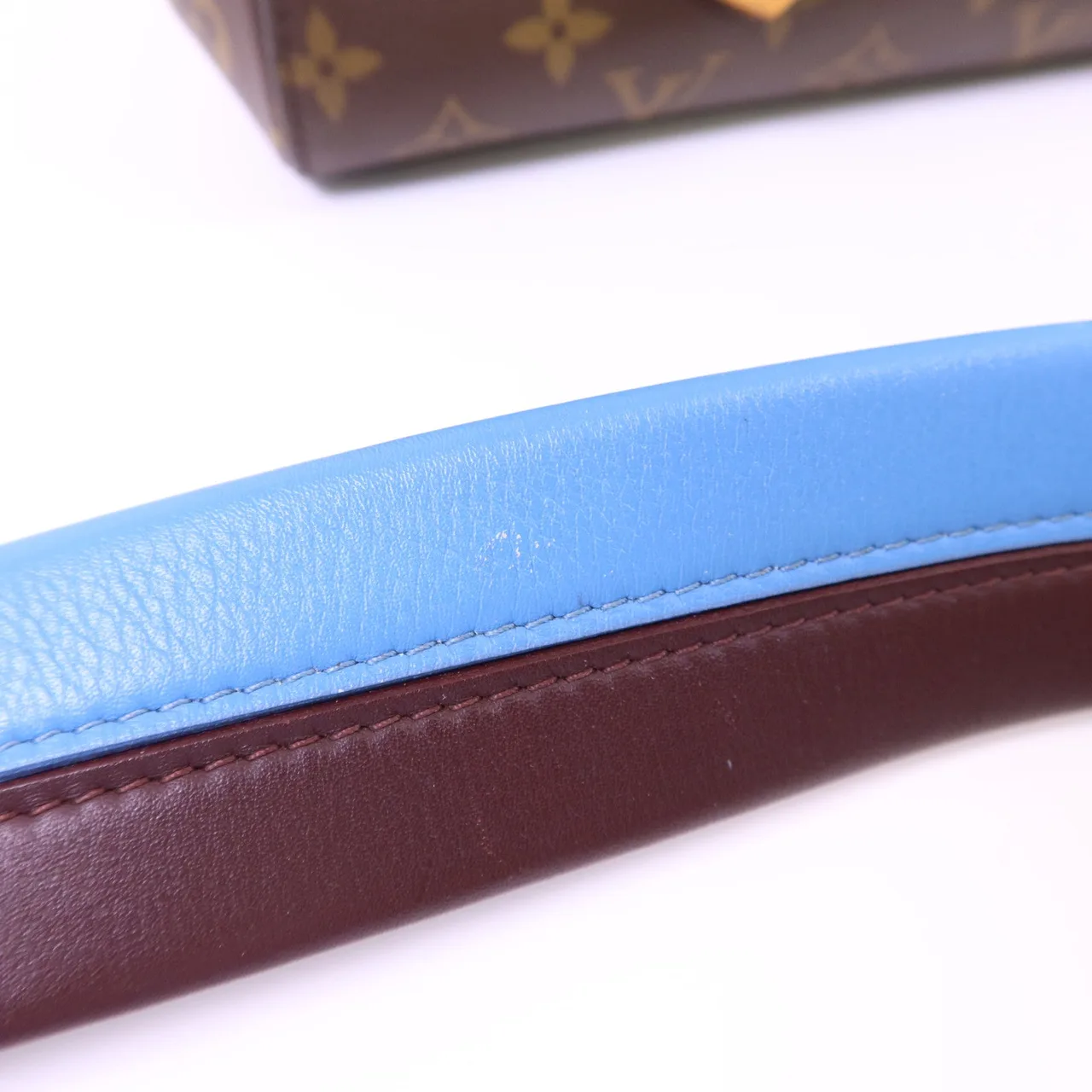 LOUIS VUITTON Cluny M42735 兩用包 塗層帆布 棕色 / 藍色 塗層帆布 中古品A - 縮圖 21