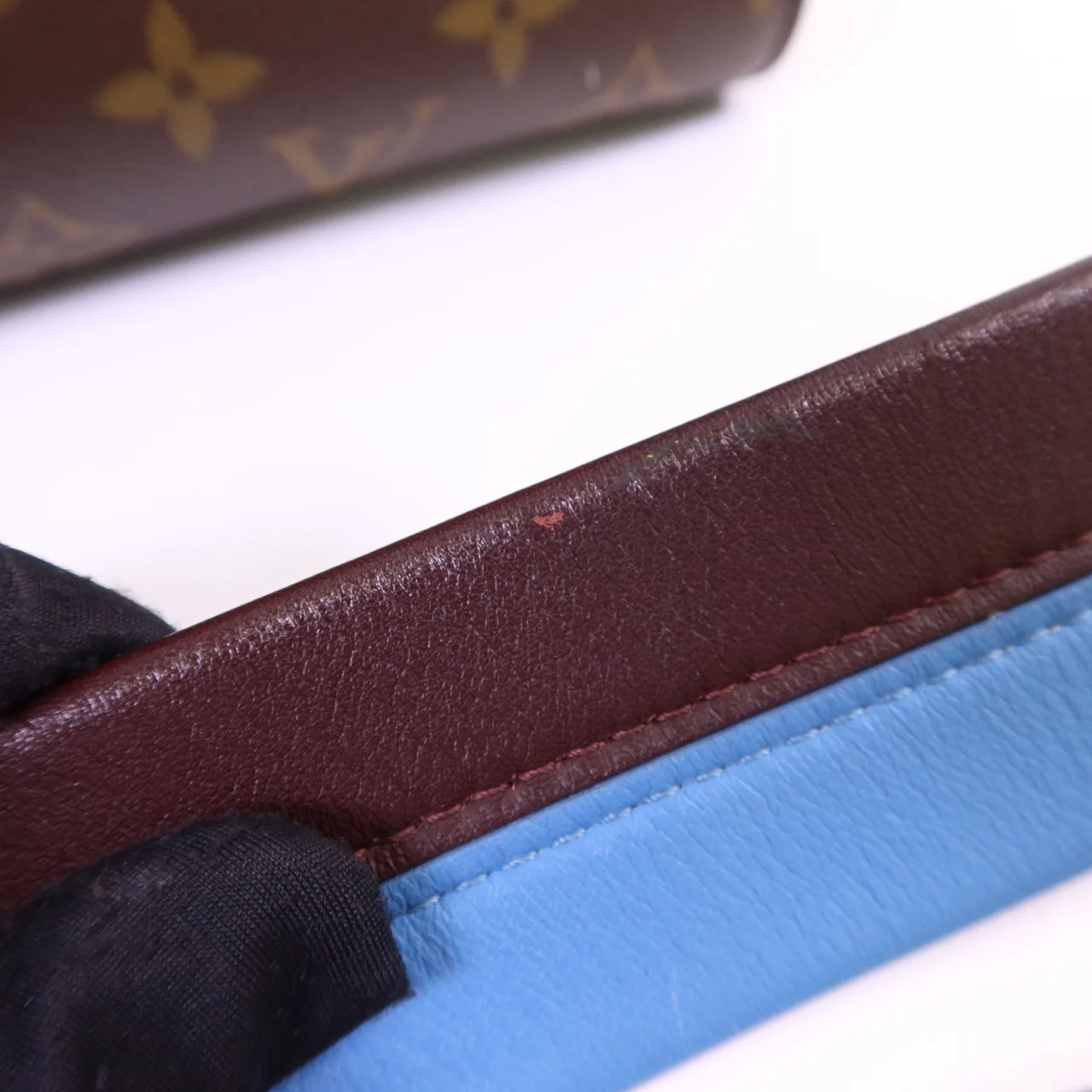 LOUIS VUITTON Cluny M42735 兩用包 塗層帆布 棕色 / 藍色 塗層帆布 中古品A - 縮圖 23