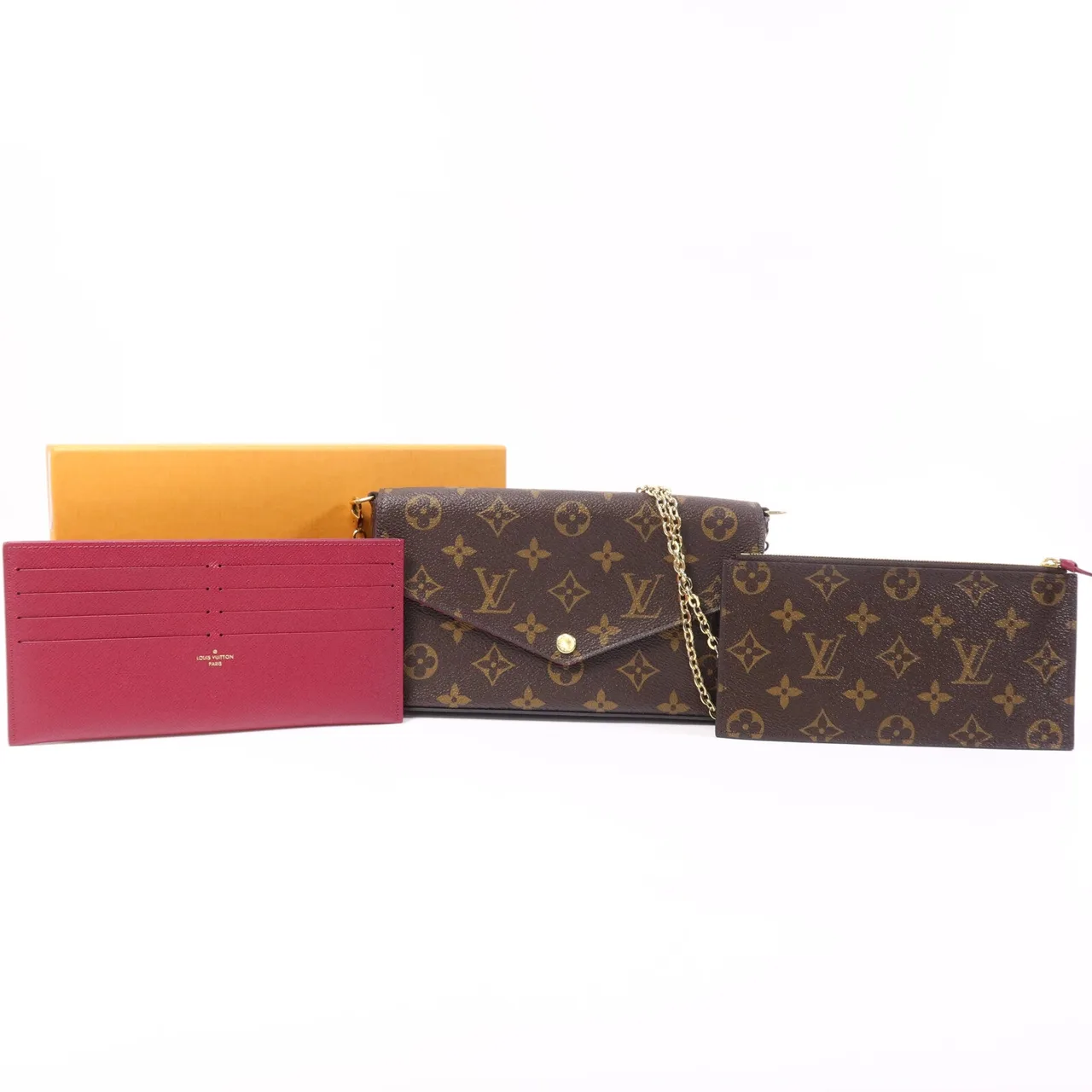 LOUIS VUITTON Felicie M61276 肩背包 塗層帆布 棕色 / Brown 塗層帆布 中古品A - 縮圖 9