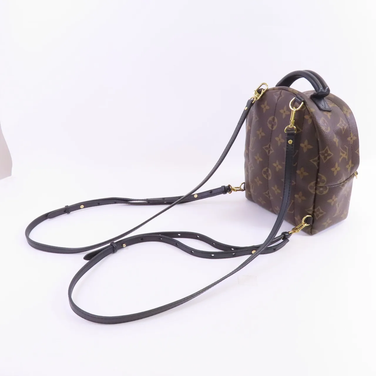 LOUIS VUITTON Palm Springs M41560 背包 塗層帆布 棕色 / 黑色 塗層帆布 中古品B - 縮圖 6