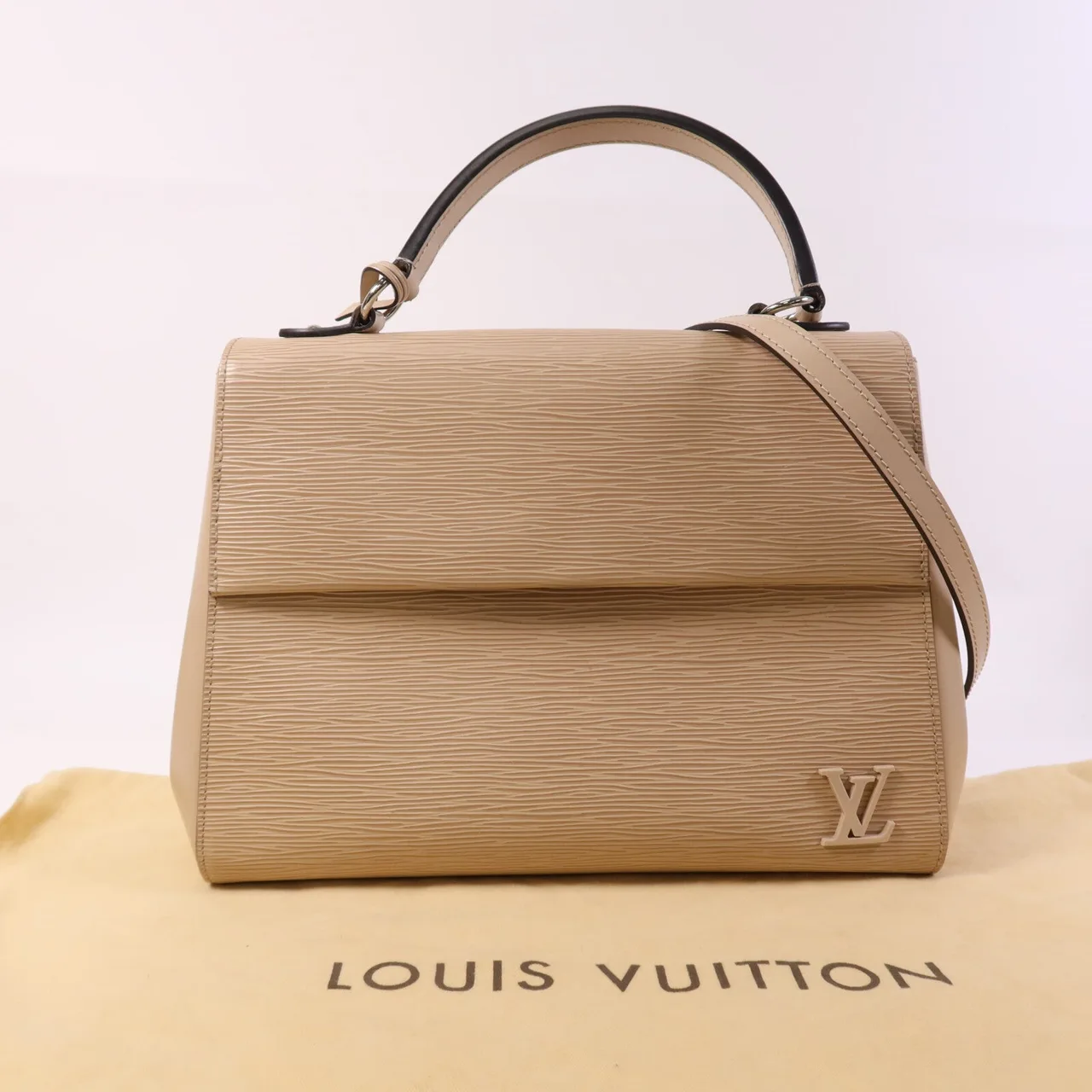 LOUIS VUITTON Cluny M41300 兩用包 牛皮 米色 / Beige 牛皮 中古品A - 縮圖 11