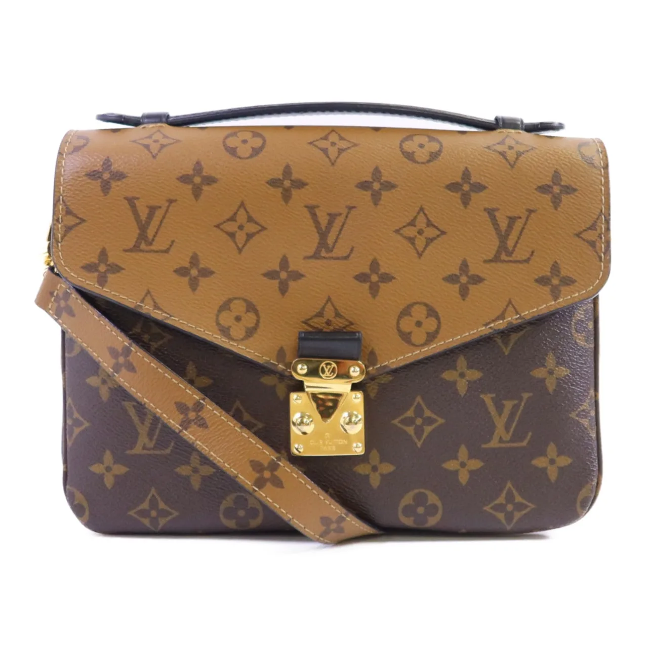 LOUIS VUITTON Pochette Metis M41465 兩用包 塗層帆布 棕色
