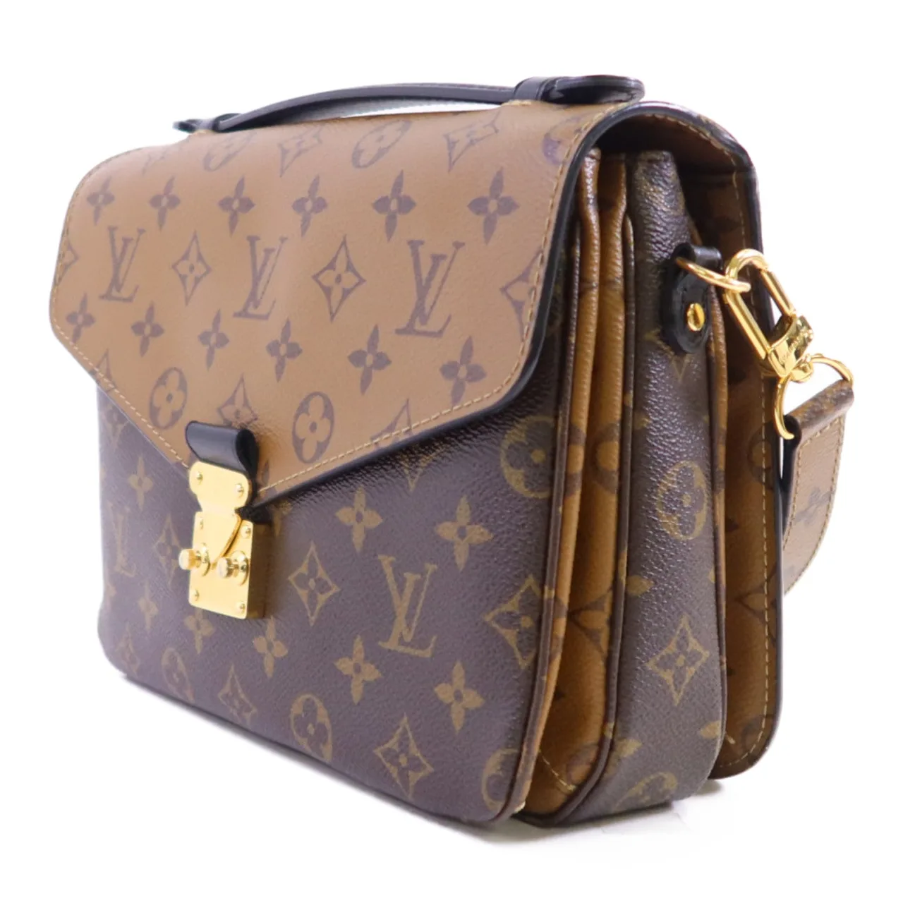 LOUIS VUITTON Pochette Metis M41465 2-Way Bag Coated Canvas 棕色 Coated Canvas Rank A - Thumbnail 3